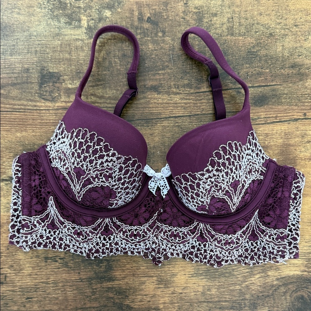 Victoria's Secret Deep Purple Lace Bra